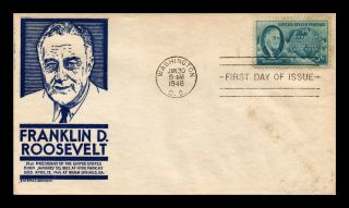 Us Cover Franklin D Roosevelt Four Freedoms Fdc Scott 933 Anderson Cachet
