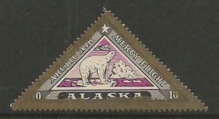 Us Alaska 1920s " Arctic Air " Triangle Poster Label Wgmg