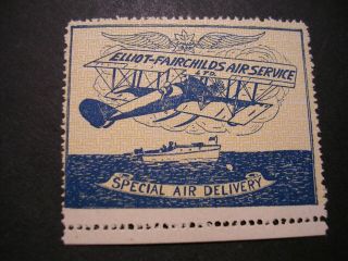 Cinderella Poster / Stamp Aviation Canada Elliot Fairchild Air Service