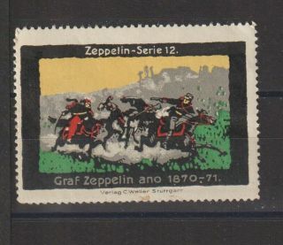 German Poster Stamp Zeppelin Wwi