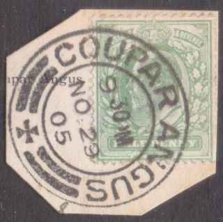 Gb Scotland Edward 7th Postmark / Cancel " Coupar Angus " 1905