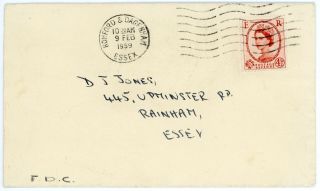 Gb 1959 (9th Feb) 41/2d On Fdc National Provincial Bank Ltd Stationary Envelope