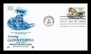 Dr Jim Stamps Us Glenn Curtiss Air Mail First Day Cover Scott C100