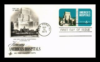 Dr Jim Stamps Us Americas Hospital Fdc Postal Card York Art Craft