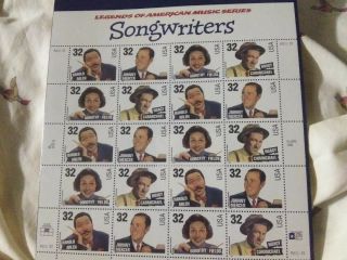3100 - 3103 Songwriters Nh Full Sheet.  Legends Of American Music Series