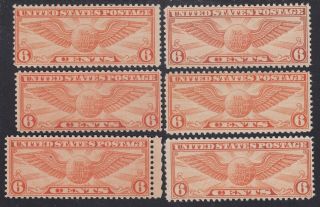 Tdstamps: Us Airmail Stamps Scott C19 (6) 6c Nh Og