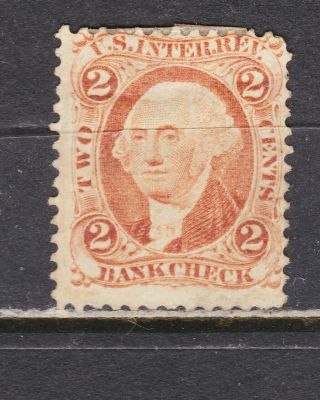 2 Cent " Bank Note " Back Of Book Stamp = Used= 140,  Years Old - Lightly Cancelled