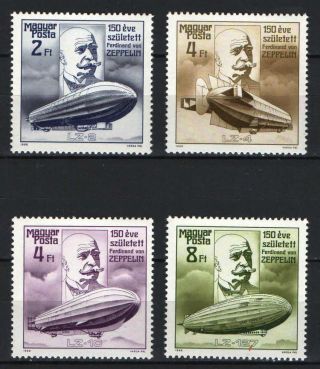 Hungary 1988.  Zeppelin Aviation Set Mnh  Michel: 3942 - 3945 / 3.  80 Eur