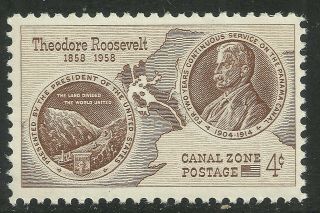 Us Possessions Canal Zone Stamp Scott 150 - 4 Cents Issue Of 1958 - Mnh - 11