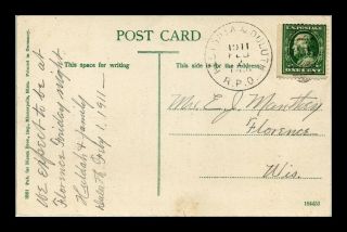 Dr Jim Stamps Us Railway Post Office Postcard Duluth 1911 Rpo School View