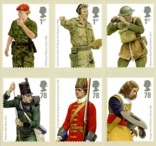 2007 Army Uniforms,  Set Of 6 Royal Mail Phq Cards