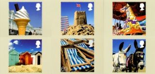2007 Beside The Seaside,  Set Of 6 Royal Mail Phq Cards