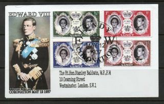 Gerald King Lundy King Edward 8th Coronation First Day Cover Signed Lot 18m