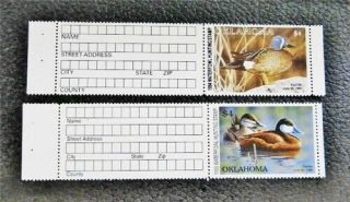 Nystamps Us Oklahoma Duck Stamp 15 16 Og Nh $17