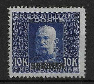 Serbia Austria/hungary Feldpost 1914 Nh 10 K Kv Michel 21 Cv €130 Vf