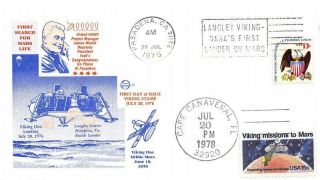 1759 15c Viking Missions To Mars,  First Day Cover Cachet,  Dual Cancel [d496939]