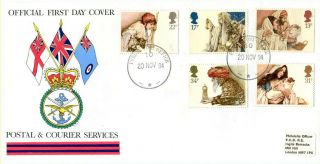 1984 Christmas Postal & Courier Services Official F.  D.  C.  Forces Post Office 10