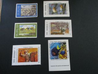 Wildlife Tax Stamp Lot From York State & Collector Editions From Texas