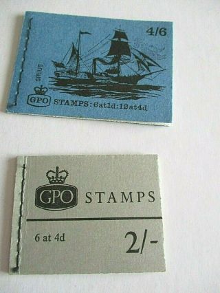 Two G.  P.  O Books Of Postage Stamps 2/ - & 4/ - 6 D 1969 - Ships The Sirius