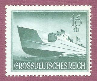 Dr Nazi 3rd Reich Rare Ww2 Wwii Stamp Wehrmacht U Boat Torpedo Forces Wafen Sea