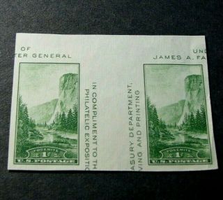 Us Stamp Scott 769a El Capitan 1935 Pair W/vert.  Gutter Mnh L267