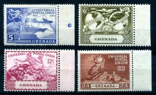 Grenada 1949.  Upu Set Of 4.  Mnh.  Margins.  Sg 168 - 171.