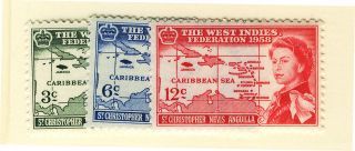 St Christopher Nevis Anguilla 1958 Caribbean Federation Mnh