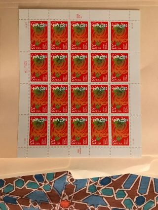 Us Postage Stamps 1 Sheet Scott 3272 Happy Year Rabbit 33 Cent Mnh