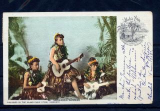 Hawaii 1903 Hula Hula Dancers Music Postcard (mt 725s