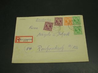 Germany 1945 Stuttgart Stammheim Registered Cover 15580