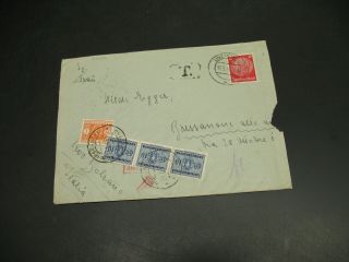 Germany 1940 Censored Postage Due Cover To Italy 15060