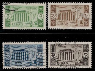 France Colony Lebanon 1954 Old Stamps - Temple Of Bacchus At Baalbek