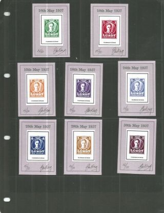 Gerald King Lundy Isle Set Of 8 George 6th Signed Proofs Lot 203