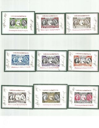 Gerald King Lundy Isle Set Of 9 Queen Vic Diamond Jubilee Signed Proofs Lot 191