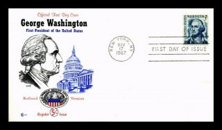 Dr Jim Stamps Us George Washington 5c First Day Cover Craft York