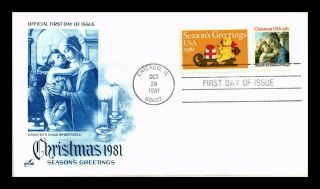 Dr Jim Stamps Us Christmas Combo First Day Cover Art Craft Chicago