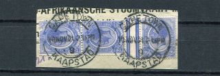 Kgv South Africa 2½ D Bright Blue Double Circular Postmark Cape Town Kaapstad