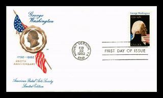 Us Cover George Washington Fdc House Of Farnum Limited Edition