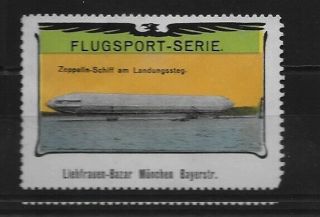 German Poster Stamp Zeppelin Flugsport - Serie Rr