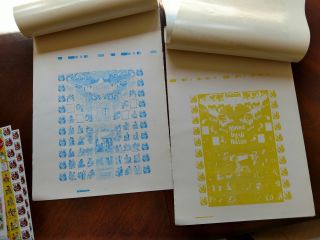Unusual Poster Stamp Label Lot 2 sets Proofs Color Separations & finished labels 3