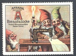 Biesolt & Locke Sewing Machine Manufacturer Gnomes Dwarf Zwerg