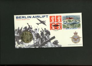 1999 Berlin Airlift 50th Anniversary Royal Mail/royal Coin Cover