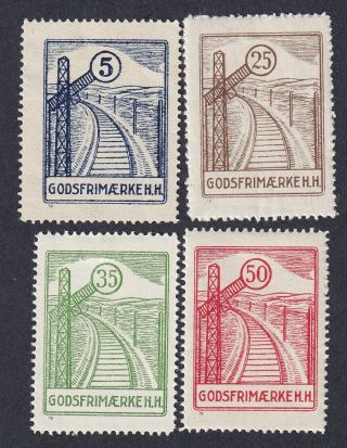 Denmark Local Railway Parcel Stamps HjØrring HØrby Rail Track