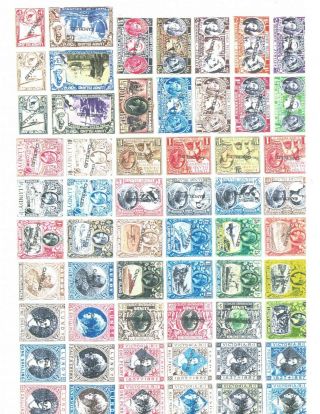 Gerald King Lundy Isle Full Sheet Cancelld Stamps U/mint Lot 173