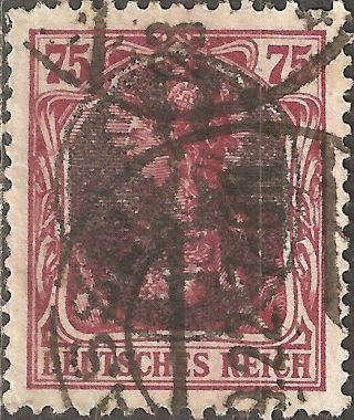 1919,  Poland 75 Pfg.  Eagle Overprint Polska Purple On German Stamp Local