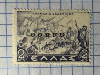Greece Italy Ionian Corfu 1941 2 Dr.  Historical Sas 25 Cv $33 Mnh