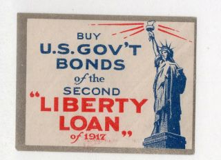 World War 1 Usa Liberty Loan Bonds Poster Stamp Reklamemarken 19291