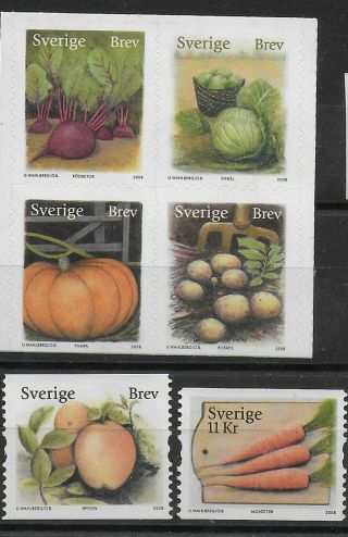 Sweden 2008 Vegetables - Mnh - Vf Y.  T.  2634 - 9