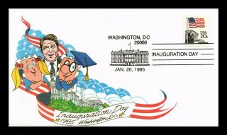 Dr Jim Stamps Us Ronald Reagan Inauguration Day Political Event Cover 1985