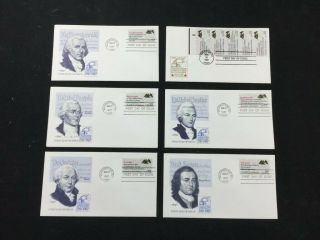 Tcstamps 6x Usa Constitution Bicentennial Fdc First Day Issue Stamp Covers 760